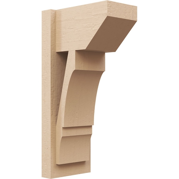 Ekena Millwork 8-in W x 12-in D x 24-in H Balboa Slat Rough Cedar Woodgrain TimberThane Outlooker, Primed Tan OUTUR080X12X24BOA24RCPR - main